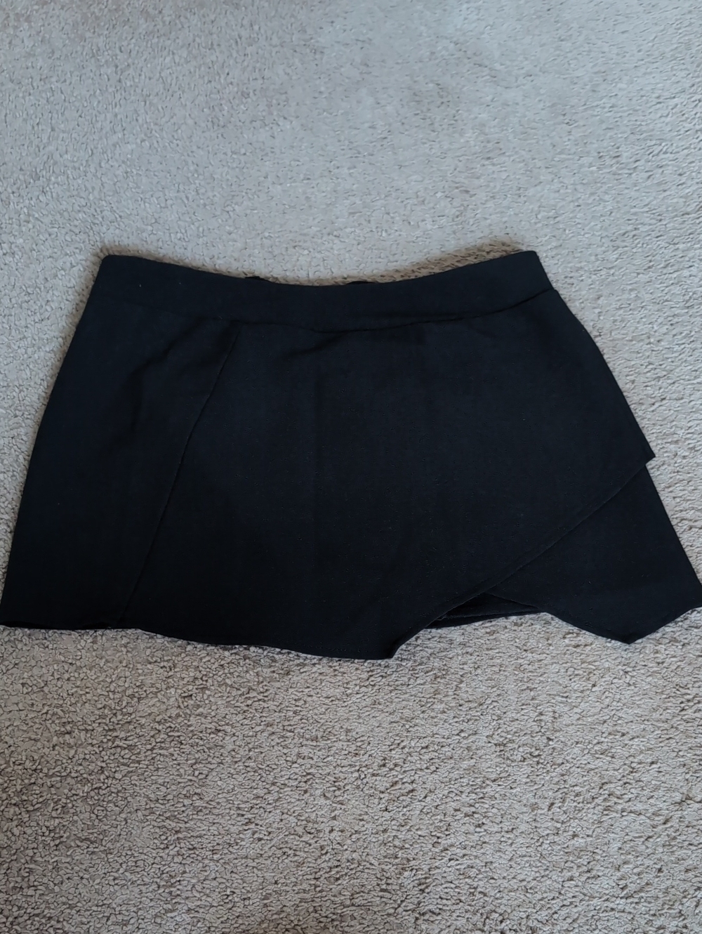 Black Asymmetrical Skort